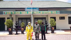 LAZ-UQ Lakukan Penyemprotan Disinfektan di Masjid & Koramil 0814/01 Jombang