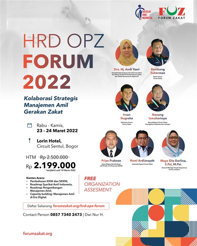 Aktivasi Kolaborasi Strategis Amil, Forum Zakat Akan Gelar HRD OPZ Forum 2022