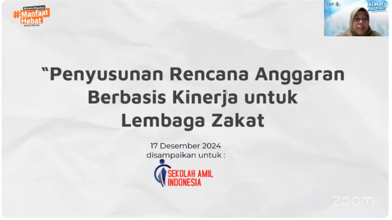 penyusunan anggaran kelas bimbel amil zakat