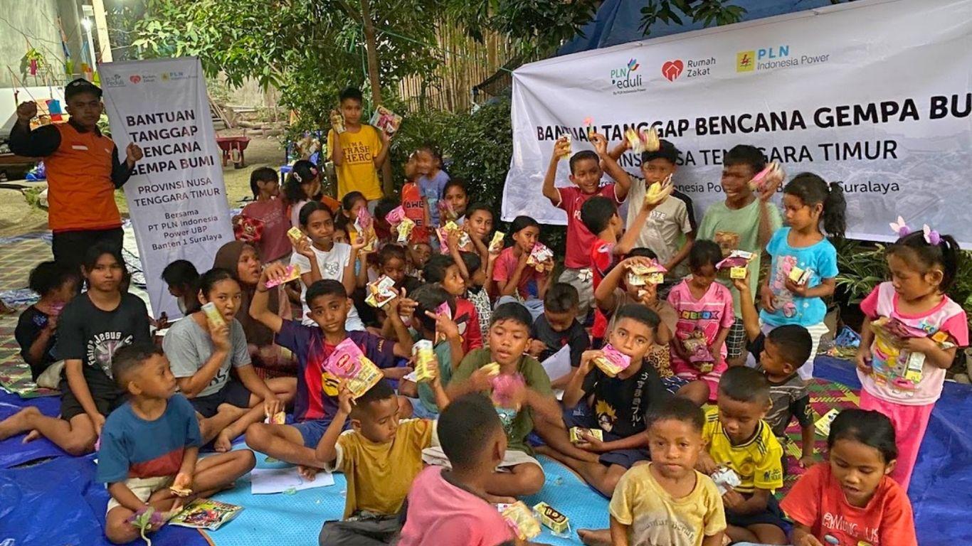 dukungan psikososial NTT Rumah Zakat PLN
