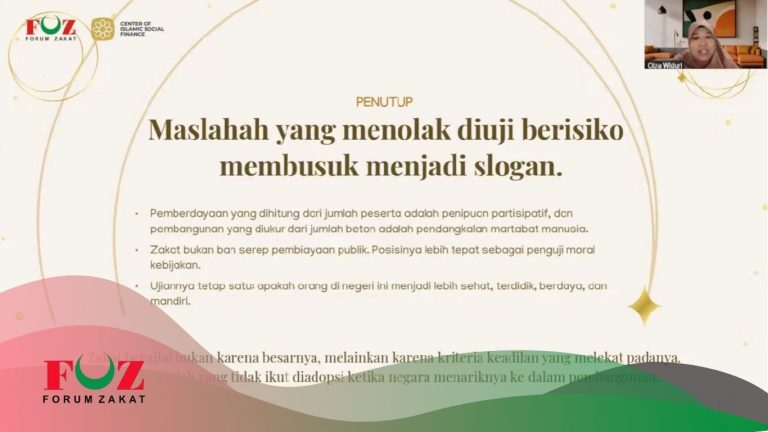 Webinar Paradoks Zakat dan Pembangunan Ekonomi
