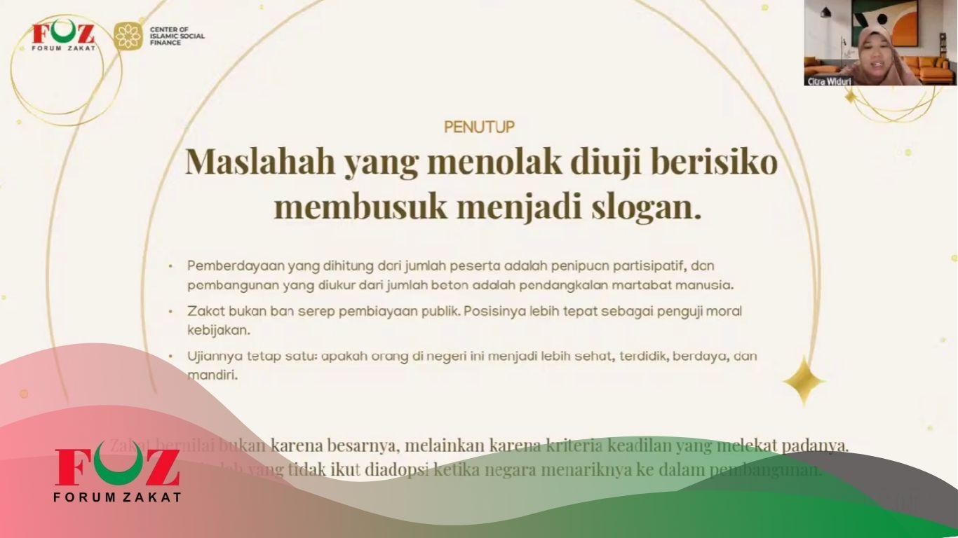 Webinar Paradoks Zakat dan Pembangunan Ekonomi