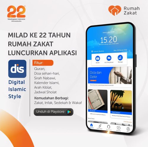 0607MILAD KE 22 TAHUN, RUMAH ZAKAT LUNCURKAN APLIKASI DIS