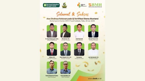 Amil BMH Lulus Sertifikasi Akuntansi Zakat Nasional