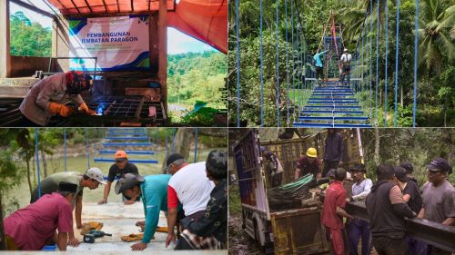 Renovasi jembatan gantung Banten Jawa Barat